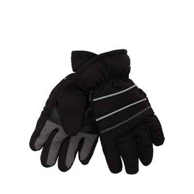Boys' black 'Thinsulate' gloves